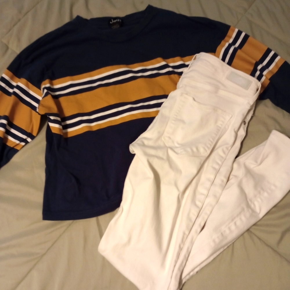 White Abercrombie skinny jeans